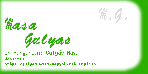 masa gulyas business card